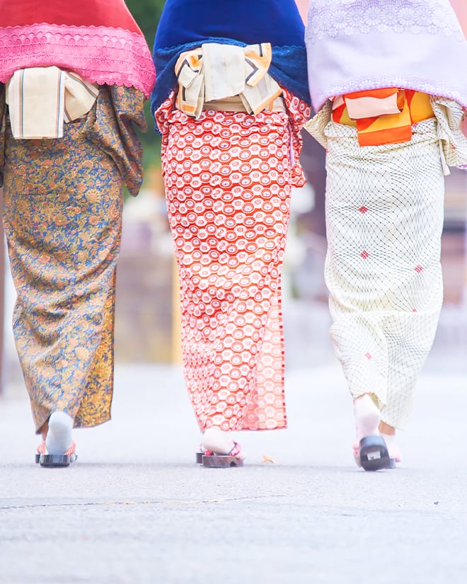 銀座の着物着付け教室 街歩き女子画像